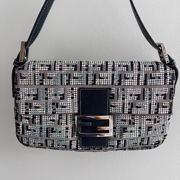 Fendi Handbags - Fendi crystal zucca baguette